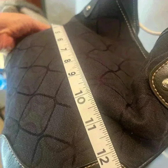 Nine West Black Canvas Shoulder Bag - Picture 10 of 11